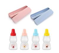 HDGSAFD 2 cajas para vajilla de viaje, 4 mini botellas de especias, cajas portátiles para vajilla, caja de almacenamiento de platos, estantería de viaje
