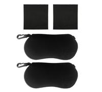 HDGSAFD 2 Estuches Para Gafas Y 2 Paños Para Gafas, Estuche Portátil Para Gafas Para Uso En Exteriores, Bolsa De Almacenamiento Para Gafas, Bolsa Protectora Para Gafas