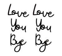 HDGSAFD 2 Juegos De Decoraciones De Pared con Letrero De Madera Love You and Goodbye, Decoraciones De Pared Simples Y Modernas, Decoraciones De Pared Artesanales Creativas, Decoración del Hogar