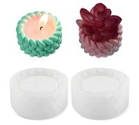 HDGSAFD 2 Moldes para Velas Perfumadas, Moldes De Silicona, Moldes para Manualidades DIY, Moldes De Fundición Geométricos