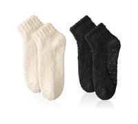 HDGSAFD 2 Pares De Calcetines De Lana Coral, Calcetines Antideslizantes, Calcetines Térmicos Para Mujer, Calcetines De Piso, Calcetines Elásticos Suaves