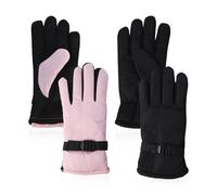 HDGSAFD 2 Pares De Guantes Cálidos, Guantes Impermeables, Guantes Antideslizantes, Guantes Cortavientos, Guantes De Esquí, Guantes De Ciclismo