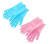 HDGSAFD 2 Pares De Guantes De Ducha De Mascotas, Guantes Antideslizantes para Perros Y Gatos, Guantes De Silicona Multifunción, Accesorios De Limpieza De Mascotas.