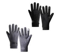 HDGSAFD 2 Pares De Guantes Térmicos Para Hombre, Guantes De Ciclismo, Guantes Resistentes Al Viento Y Al Frío, Guantes Antideslizantes, Guantes Para Pantalla Táctil