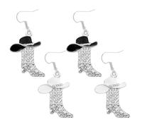 HDGSAFD 2 Pares De Pendientes Coles De Botas, Pendientes De Circonita De Vaquero, Pendientes De Personalidad De Moda, Estilo Vaquero Occidental, Ropa De Fiesta De Conciertos De Música Country.