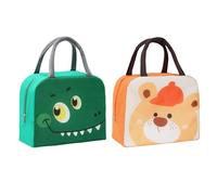 HDGSAFD 2 Piezas Bolso De Almuerzo para Niños, Bolsas Multifuncionales, Almuerzo Estampado Lindo, Bolso De Almacenamiento Divertido, Bolsa De Almuerzo Conveniente para Acampar Al Aire Libre.