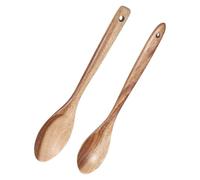 HDGSAFD 2 Piezas Cucharas De Madera, Cucharas De Mezcla, Vajilla De Madera, Cucharas Duraderas, Cucharas De Cocina, Suministros De Cocina.