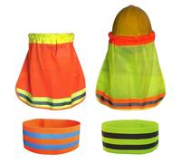 HDGSAFD 2 Piezas De ala De Protección Solar Y 2 Piezas De Pulseras Reflectantes, Accesorios para Cascos, Dispositivo De Protección Solar para Sitios De Construcción Al Aire Libre, Ciclismo.