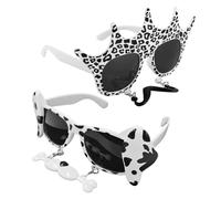 HDGSAFD 2 Piezas De Anteojos, Gafas De Sol De Dibujos Animados Con Patrón De Corona Dálmata, Accesorios Fotográficos Divertidos, Adecuados Para Actividades De Fiesta, Trabajo En Equipo.