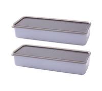 HDGSAFD 2 Piezas De Caja De Refrescos De Alimentos, Caja De Plástico Sellada, Caja De Almacenamiento del Refrigerador, Caja De Almacenamiento Rectangular, Suministros De Almacenamiento De Cocina.