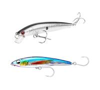 HDGSAFD 2 Piezas De Cebo De Pesca De Simulación, Boyas De Pesca Al Aire Libre, Anzuelos De Cebo De Pesca Brillantes, Herramientas De Pesca Salvaje(Azul, Verde).
