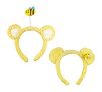 HDGSAFD 2 Piezas De Diademas De Abejas, Lindas Diademas De Lujo, Diademas Divertidas, Diademas Creativas, Adecuados para Lavado De Cara, Maquillaje, Fiestas.