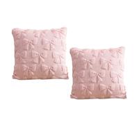 HDGSAFD 2 Piezas De Funda De Almohada con Lazo Rosa, Funda De Cojín con Respaldo De Oficina, Funda De Almohada para Sofá De Sala De Estar, Funda De Almohada Decorativa para Habitación.