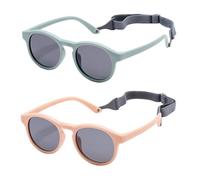 HDGSAFD 2 Piezas De Gafas De Silicona Para Niños, Gafas De Sol Infantiles, Gafas De Sol De Cordero, Equipo De Viaje Al Aire Libre, Equipos De Protección Solar.