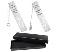 HDGSAFD 2 Piezas De Marcadores De Jubilación Felices Y 1 Caja De Almacenamiento, Marcadores De Letras De Metal, Cajas Pequeñas Y Simples, Regalos De Jubilación para Colegas.