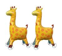 HDGSAFD 2 Piezas De Pie De Pie De Jirafa sobre Ruedas, Juguetes Inflables Creativos para Niños, Globos Decorativos De Animales, Globos Divertidos De Pie, Decoración De La Fiesta De Cumpleaños.
