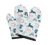 HDGSAFD 2 Piezas Guantes De Horno, Guantes De Microondas, Guantes Resistentes Al Calor, Guantes De Cocina, Accesorios para Hornear.