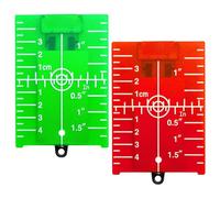 HDGSAFD 2 piezas panel de objetivo reflectante, accesorios de medición láser, tablero láser escalable, pizarra de objetivo reflectante para luz verde, pizarra roja reflectante con soporte