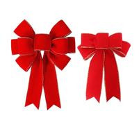 HDGSAFD 2 Uds Lazos Rojos, Coles De Lazo De Terciopelo, Bonitos Accesorios Coles, Decoración Festiva