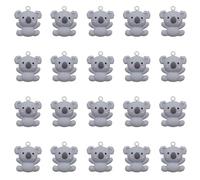 HDGSAFD 20 Coles De Koala, Decoración Cole De Dibujos Animados Lindo, Decoración Cole De Animales De Resina, Cole De Joyería DIY