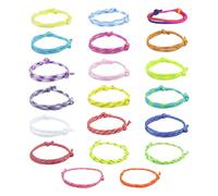 HDGSAFD 20 Cuerdas De Mano De Cuerda De Nailon, Cuerdas De Mano De Amistad De Colores, Pulseras Trenzadas Ajustables, Simples Y Versátiles, Regalos De Cumpleaños para Amigos.