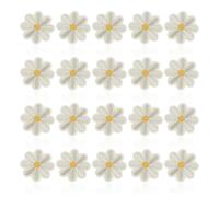 HDGSAFD 20 parches para planchar con diseño de margaritas para niños, parches de tela bordada, accesorios de decoración de bricolaje, transferencia de hierro, transferencia