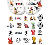 HDGSAFD 20 Piezas De Accesorios Para Zapatos Con Temática De Fútbol, Hebillas Decorativas Para Zapatos De Dibujos Animados Tridimensionales, Hebillas Creativas Personalizadas Para Zapatos.