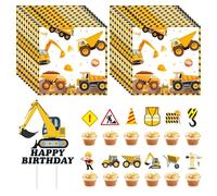 HDGSAFD 20 Piezas De Servilletas De Ingeniería, 13 Piezas De Enchufes De Automóviles De Ingeniería, Juego De Decoración De Impresión De Ingeniería, Decoración De La Fiesta De Cumpleaños para Niños.