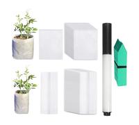 HDGSAFD 200 bolsas de cultivo, 100 placas para plantas, 1 rotulador, bolsa de cultivo no tejido, bolsa de cultivo de plantas, bolsas para el cultivo de verduras, flores y árboles frutales