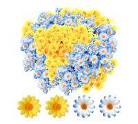 HDGSAFD 200 cabezas de flores de margaritas artificiales, flores simuladas, flores secas decorativas para manualidades, adecuadas para centros comerciales, fiestas, decoración del hogar y de boda