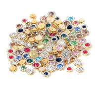 HDGSAFD 200 Diamantes De Imitación Redondos De Flores, Diamantes De Imitación para Coser, Joyería DIY, Accesorios De Ropa, Botones De Diamantes De Imitación