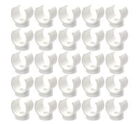 HDGSAFD 25 Abrazaderas de Tubo de Agua, PVC, Blancas, 16 mm, U-Shaped