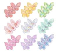 HDGSAFD 27 Piezas De Pegatinas De Tela De Mariposa, Calcomanías De Planchado De Mariposas, Accesorios De Vestir, Pegatinas Creativas para Parches De Ropa, Bricolaje (Color).