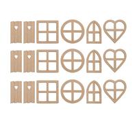 HDGSAFD 3 Juegos De Puertas Y Ventanas De Casa De Muñecas, Decoración De Escenas En Miniatura, Puertas Y Ventanas De Madera, Decoración De Casa De Muñecas, Decoración De Mini Ventanas