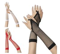 HDGSAFD 3 Pares De Guantes De Medio Dedo, Guantes Largos De Red Personalizados, Guantes De Gancho De Rendimiento, Guantes Sexy De Mujeres, Guantes Transpirables Huecos, Guantes De Ropa De Fiesta.
