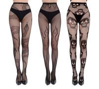HDGSAFD 3 Pares De Medias, Pantimedias Sexys Huecas, Fondos De Seda Negros Ajustados Personalizados, Adecuados Para El Uso Diario.