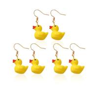 HDGSAFD 3 Pares De Pendientes De Pato Amarillo Pequeños, Aretes Creativos De Dibujos Animados, Lindos Pendientes para Mujeres, Joyas Interesantes De Pato, Pendientes Coles.