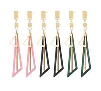 HDGSAFD 3 Pares De Pendientes Triangulares Geométricos, Pendientes Huecos, Pendientes Simples De Moda, Pendientes Largos Coles, Joyería para Mujer
