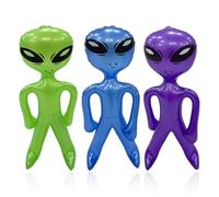 HDGSAFD 3 Piezas De Juguetes Inflables Alienígenas, Globos Alienígenas para Niños, Globos Creativos De Dibujos Animados Inflables, Decoraciones De Fiestas Festivas.