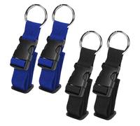 HDGSAFD 4 Correas para Equipaje, Correas Ajustables Portátiles Externas, Hebillas Universales para Equipaje De Mochila, Aptas para Viajar(Azul, Negro).