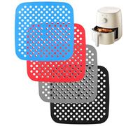 HDGSAFD 4 Piezas Almohadillas De Freidora De Aire, Almohadillas De Silicona Resistentes Al Calor, Accesorios Reutilizables, para Hornear, Herramientas De Cocina.