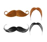 HDGSAFD 4 Piezas De Barba Falsa, Barba Creativa Simulada, Accesorios De rol, Suministros De Aderezos para Fiestas, Barba Falsa Divertida.