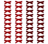 HDGSAFD 40 Uds. De Lazos, Lazos De Terciopelo Rojo, Accesorios De Joyería DIY, Decoración De Lazo De Color Sólido, Accesorios De Moda