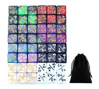 HDGSAFD 48 Cubos para Contar Y 1 Bolsa De Almacenamiento, Cubos Creativos, Cubos De Dados, Juegos De Lanzar, Cubos De Juguete