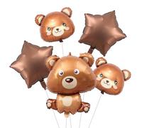 HDGSAFD 5 Globos de Oso de la Selva, Lindos, Divertidos, Diseño Creativo, Animales de Dibujos Animados, Decoración para Fiestas, Reutilizables