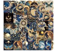 HDGSAFD 50 Pegatinas Temáticas Cósmicas, Pegatinas Retro, Que Pueden Decorar Fundas para Teléfonos Móviles, Maletas Y Cuadernos.