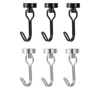 HDGSAFD 6 ganchos magnéticos, ganchos magnéticos para ropa, ganchos magnéticos giratorios, ganchos magnéticos para frigorífico, ganchos magnéticos para colgar