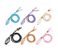 HDGSAFD 6 Piezas De Cuerda Tejida A Mano, Cuerda De Trenza Vintage, Material De Collar De Bricolaje, Cuerda De Collar Ajustable.