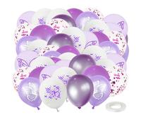 HDGSAFD 60 Uds. Globos con Temática De Mariposas, Globos De Confeti De Lentejuelas, Decoraciones para Fiestas, Globos para Niñas, Suministros De Decoración para Fiestas