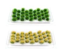 HDGSAFD 64 Uds Mini Simulación De Césped Modelo De Planta Casa De Muñecas Decoración De Césped Escena Arquitectónica Accesorios De Modelo